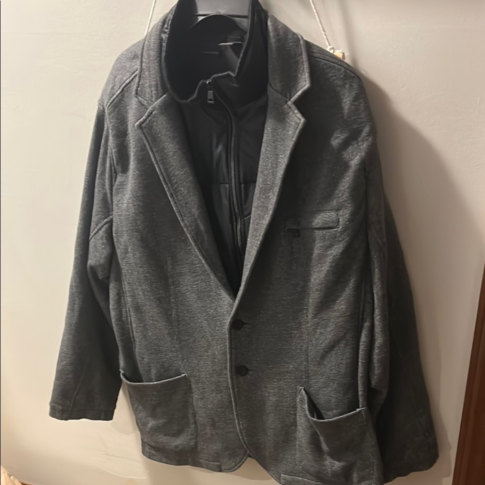DKNY Charcoal Gray Lightweight Jacket with padded liner